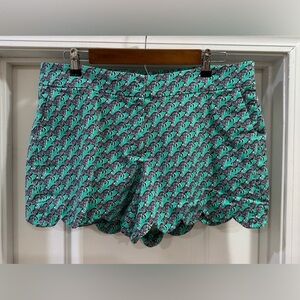 Crown & Ivy Scalloped Zebra Print Shorts Size 12